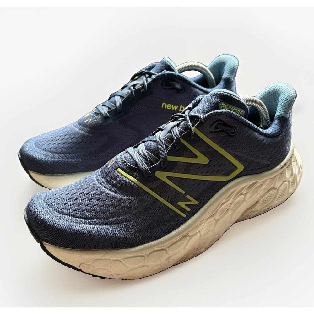 New Balance‎ Fresh Foam X More v4 Navy Green Running Shoes Men's 10.5 Sneaker